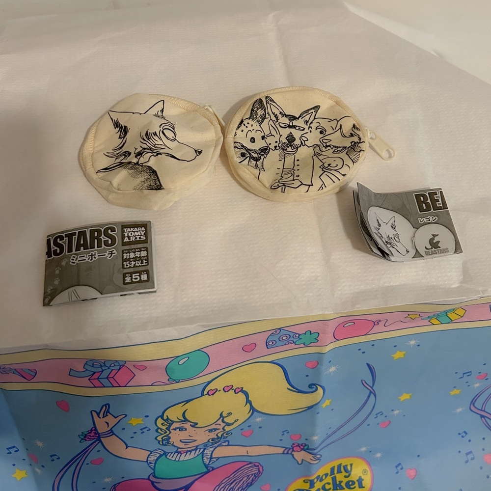 BEASTARS lot of 2 Gashapon Coin Pouches